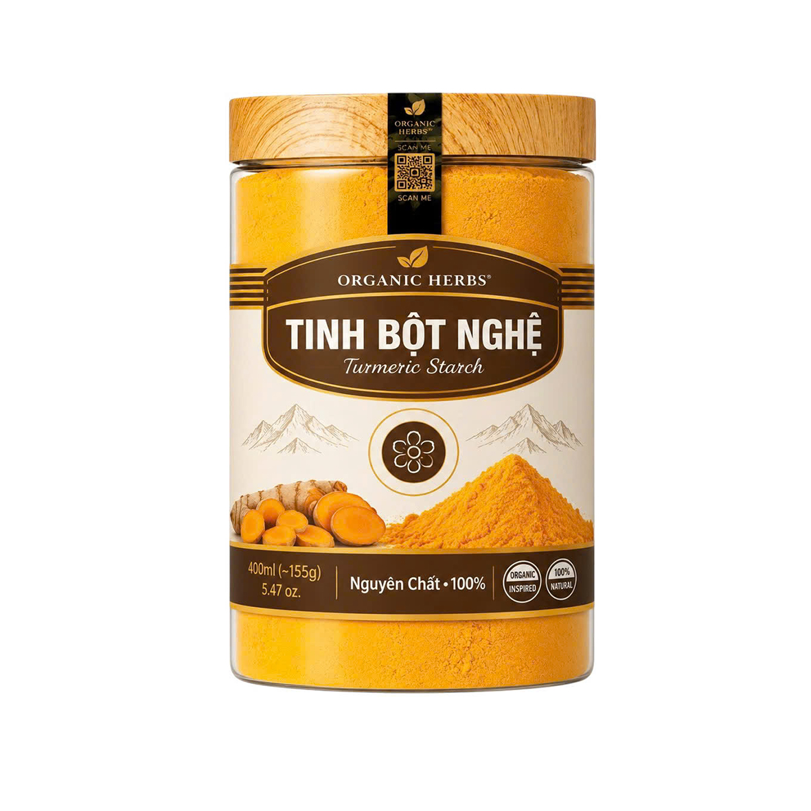Organic Herbs® Tinh Bột Nghệ | Turmeric Starch